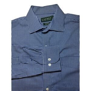 Lauren Ralph Lauren Mens 16 34/35 Classic Fit Non Iron Long Sleeve Dress Shirt